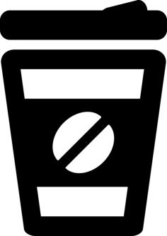 Coffee Glass With Cover Tracing Svg Vector, Free Vectors File